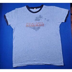 Vintage Hollister Ocean Beach Blue T-Shirt Men's Size Large